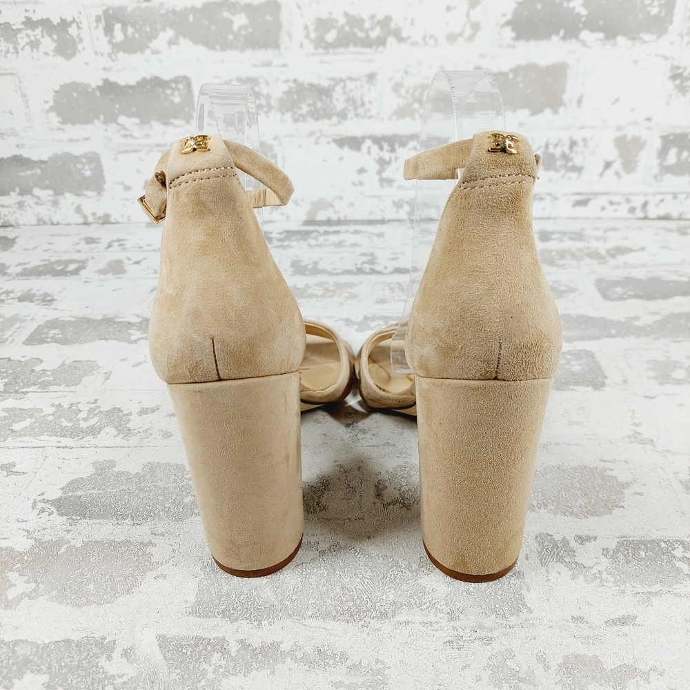 New Sam Edelman Yancy Nude Leather Ankle Strap Sandal  F353 - Picture 6 of 13